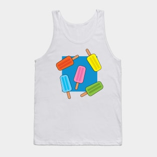 Assorted Colorful Popsicles Pattern Tank Top